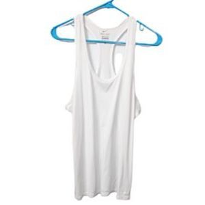 Nike white racerback tank top size L